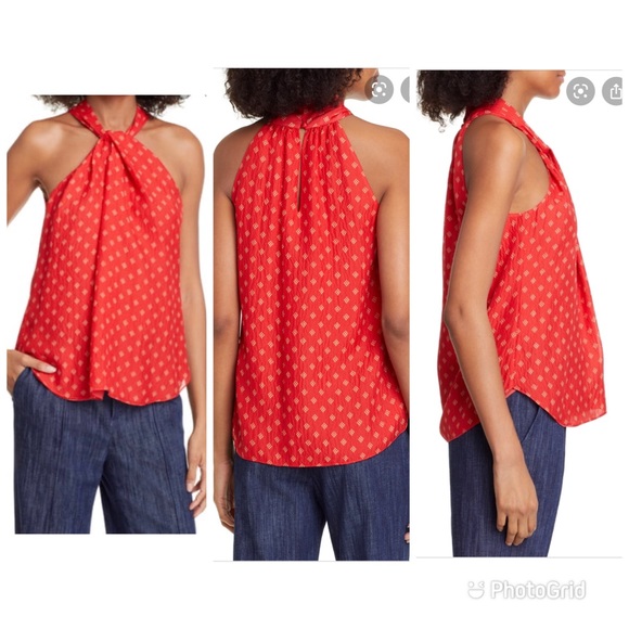 Joie Tops - Joie Lisie Twist Neck Silk Top